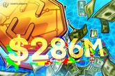 Crypto funds post $286M net inflows despite heavy selling: CoinShares