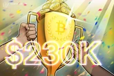  Bitcoin 'cup and handle' breakout gives $230K target as SOL eyes 2800% gain 