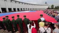 Celebran el Día de la Bandera Nacional rusa en Moscú