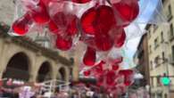 El festivo y tradicional mercadillo de San Blas pone el ambiente en Pamplona