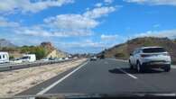 Un accidente en la AP7 en Villajoyosa (Alicante) provoca grandes retenciones