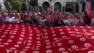 Manifestantes tunecinos piden la libertad de Abir Moussi