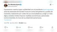 Evo Morales expresa su solidaridad a Petro ante sanciones impuestas por Trump a Colombia