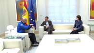 Pedro Sánchez recibe en La Moncloa al astronauta español de la ESA Pablo Álvarez