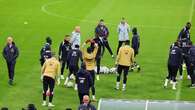 Entrenamiento de la selección francesa en la víspera del partido contra Israel