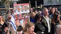 Manifestación frente al Parlamento Europeo en Bruselas para pedir la liberación de los rehenes israelíes retenidos en Gaza