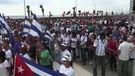 Cientos de cubanos participan en marcha oficialista en solidaridad con Palestina