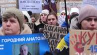 Ucranianos protestan en Kiev por el regreso de sus familiares desaparecidos o prisioneros de guerra