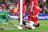 Aston Villa star Ollie Watkins left in agony after colliding with post during England clash