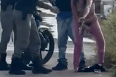 Moment female suspect pulls 'loaded pistol from her vagina' during police stop