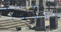 LivePiccadilly Circus fountain crash LIVE: Car flips over and ploughs into iconic London landmark