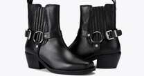 Kurt Geiger black ankle boots worth £368 reduced to £39 go with jeans and tights