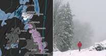 Snow maps show exact date '2cm per hour' blizzard will hit 1,000km stretch of UK