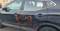OAPs living in fear after 'dog killer' scrawled across car and garden wall 'ripped down'