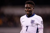 Arsenal star Bukayo Saka shares brilliant exchange with England team-mate as World Cup spot sealed