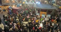 Anti-Israel protests at UK train stations as passengers 'barred from platforms'