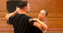 Strictly Come Dancing stars rehearsal pics as Alex Kingston reaches for Johannes' bottom