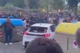 BREAKING Football fans horror as supporters rammed by car before Espanyol Barcelona game