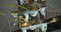 LiveBrooklyn Bridge LIVE: Two dead and two fighting for life after Mexican Navy ship hits landmark