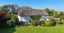 Look around Amanda Holden family thatched cottage with 'sweeping' gardens which is up for sale