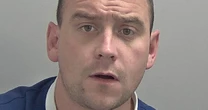 Man who killed grandad after 'drinking all day' shouts two words from dock as he's jailed