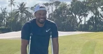 ON THE MEND: Woods shares first picture since horror car crash and reveals his injuries