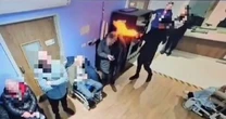 Horrific moment patients run for cover as teen lights aerosol 'flamethrower' in A&E