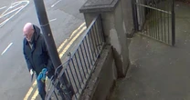 Chilling moment killer wipes blood from knife in street after stabbing mum