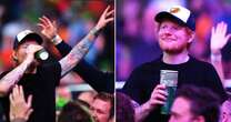 Darts fans troll Ed Sheeran with brutal Ipswich chant as singer enjoys Ally Pally