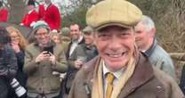 Nigel Farage's awkward Boxing Day hunt video to announce Reform UK has overtaken Tories