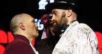 Tyson Fury and Oleksandr Usyk face off for TEN minutes as rivals refuse to move