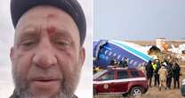 Moment man shows he survived doomed Azerbaijan Airlines crash after filming final message