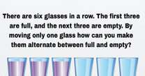 You're a genius if you can work out this glass brainteaser baffling most people