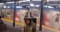 Horrifying moment woman burned alive on subway as 'killer' and cop do nothing to help