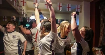 Jubliant England fans pictured celebrating at 4am after Mexico thriller