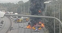 LiveM25 closure LIVE: Truck fire rips across major motorway as black smoke fills sky