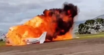 Two dead after plane smashes to ground in fiery crash seconds after take off