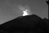 Eerie footage shows 'UFO' flying above active volcano before vanishing