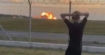 LiveRadom Airshow crash UPDATES: F16 nosedives over runway in show practice