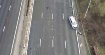 Moment driver speeds wrong way down M25 in stolen van - killing two people