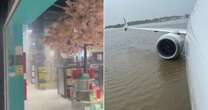 Mallorca floods: Palma Airport chaos as rain pours through ceiling in duty-free