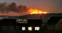 Swansea fire: Huge mountain blaze seen in shock pics with '40ft flames' visible for miles