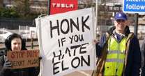 Tesla protest outside London dealership as buyers urged to boycott 'fascist nonsense'