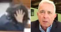 Prosecutor plays x-rated clip during ex-Colombian president's bribery trial in surreal scenes