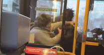 London bus brawl madness as two passengers starting fighting in the middle of busy journey