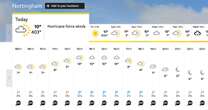 BBC weather blunder sees Brits forecast '14,408mph winds and temperatures of 404C'