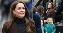 Kate Middleton beams as she joins giddy school kids on minibus for special outing