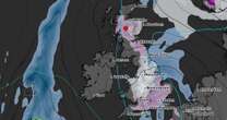 New UK snow maps reveal exact towns and cities set to to be hit this weekend