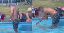 'Disgusting' man caught doing something strange in kids' pool