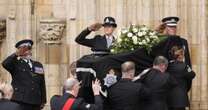 Police salute their 'amazing conquering hero' at her funeral